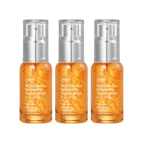 [성분에디터] 액티브 마린 아스타잔틴 캡슐 세럼 30ml 3개 + 아스타잔틴 세럼 샤쉐 2