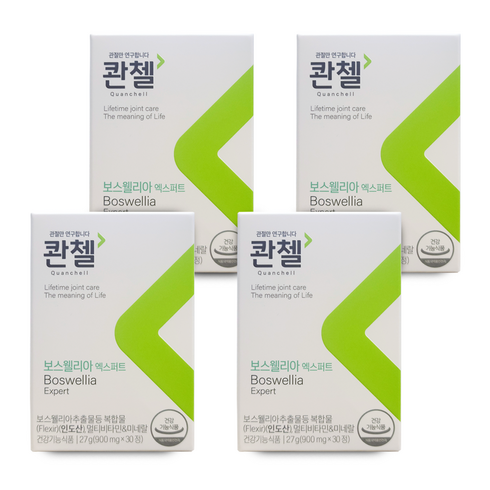 2023년 가성비 최고 관절연골엔 보스웰리아 - 콴첼 보스웰리아 엑스퍼트 관절연골엔 플렉서, 4박스, 30정