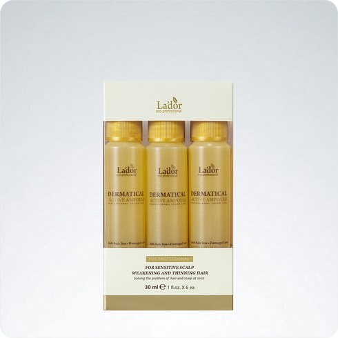 2023년 가성비 최고 아비아브아데온2 - 아도르 더마티컬 액티브 앰플 (탈모증상 완화), 6개, 30ml