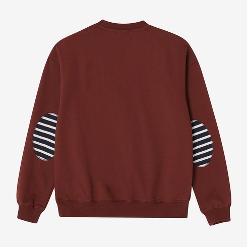 세인트제임스맨투맨 - [본사정품] 세인트제임스 [24FW 뉴컬러] Bon Bon Elbow Patch (BUR) ASJU243KR74-BUR