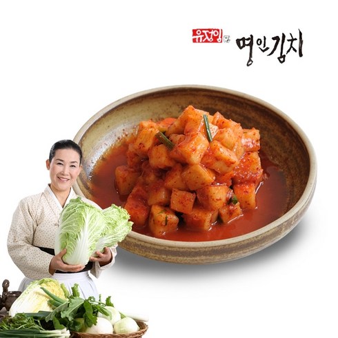유정임 명인 김치 3종세트  - 식품명인 유정임 [식품명인 유정임] 깍두기 김치 3kg, 1개