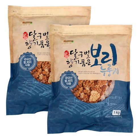 보리누룽지 - 바른들식품 달구벌 향기품은 보리 누룽지 1kg x2봉, 2개