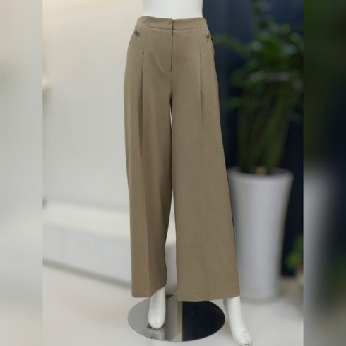 나이스크랍 나이스클랍 뒷밴딩 버튼 와이드 팬츠(A233PWP804)KA