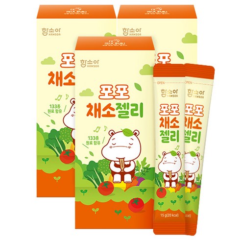 함소아 포포 채소젤리, 210g, 3개