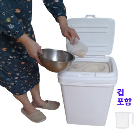 2023년 가성비 최고 쌀통 - 컵포함 대용량 20kg 30kg 진공쌀통 뒤주 쌀보관통 독항아리, 20kg 컵포함