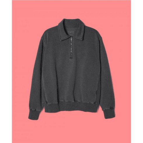 [100%정품] 인더로우 빈티지 DYED 하프 집 맨투맨 스웨트셔츠 스웻셔츠 크루넥 티셔츠 상의셔츠 블라우스 상의 GRAPHIE