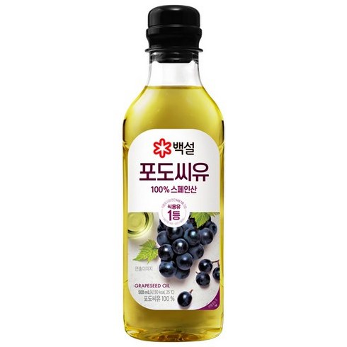 백설 포도씨유, 500ml, 1개