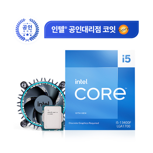 인텔 CPU i5-13400F 랩터레이크 박스(쿨러포함), BX8071513400F