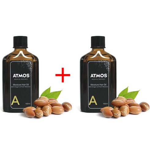 대용량 100ml ATMOS(아트모스) 미용실 쓰리데이즈 모로칸 아르간 헤어오일 헤어에센스 모르칸 모르칸 모로코, 2개