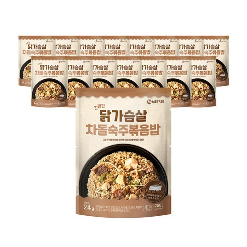 차돌숙주볶음 - 미트리 닭가슴살 볶음밥 스탠딩 차돌숙주 250g, 16개