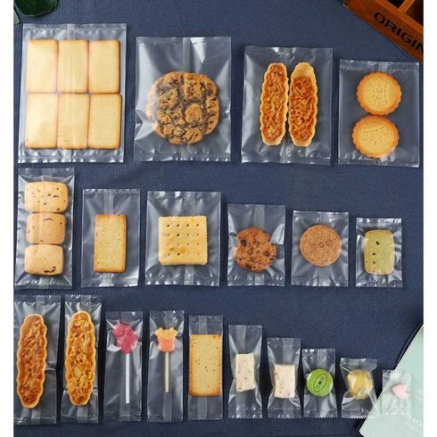 쿠키 봉지 반투명 비닐 500장 실링 간식 포장 봉투, 12x16cm 500장