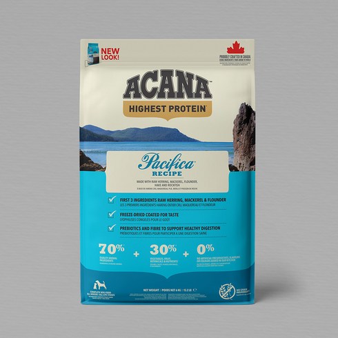 2023년 가성비 최고 아벡시앙 사료 - 아카나 강아지 전연령 패시피카 건식사료, 생선, 6kg, 1개