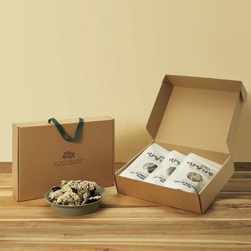 민하네식탁 찹쌀 김부각 3팩 세트 선물용 답례품 남원 수제 화사 아이들 간식 반찬, 김부각 50g 3팩+기프트박스 포장/1개