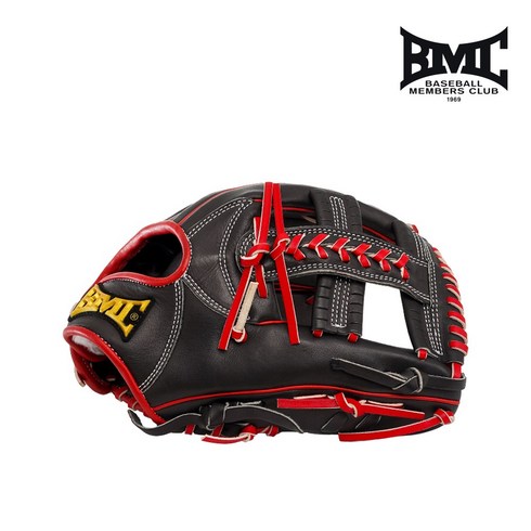 BMC 2023 1등급 트러스트 내야 글러브 변형 십자웹 11.75인치 블랙/레드, 우투