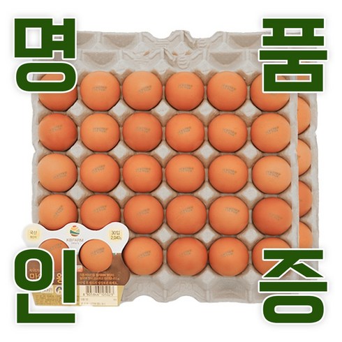 KB farm 계란 명품인증 무항생제 달걀 왕란 30구, 60구