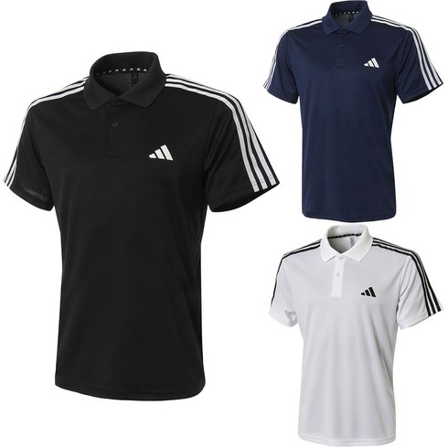 [뉴로고] 아디다스 골프 남녀공용 골프웨어 폴로 반팔티 여름 카라티 티셔츠 3S 에센셜