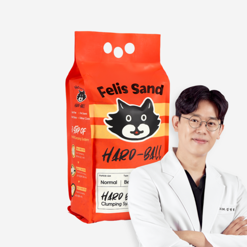 써유 - 미야옹철 펠리스샌드 카사벤토 고양이 모래, 4.3kg, 4개, 무향