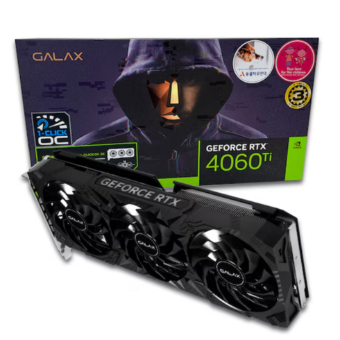 4060ti16gb - 갤럭시 GALAX 지포스 RTX 4060 Ti 3X OC D6 8GB 그래픽카드