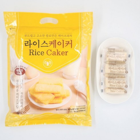 쌀로 구워 만든 쌀과자 케이크과자 라이스 케이커 계란맛, 1개, 600g