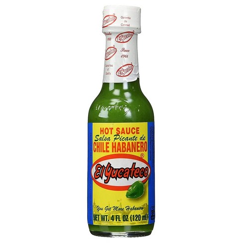 하바네로소스 - 멕시코 그린 칠리 하바네로 핫 소스 El Yucateco Green Chile Habanero Hot Sauce, 120ml, 1개