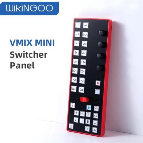 vmix - 새로운 미디어 라이브 방송용 Vmix 스위처 컨트롤패널 MIDI2.0 소프트웨어 키보드 맞춤형 C타입 녹음 스위치보드, 01 Red keyboard