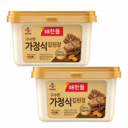 해찬들 구수한 집된장, 3kg, 6개