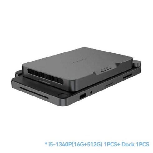 Khadas Mind 미니 PC 게이머 인텔 i7 160P 모듈러 디자인 휴대용 워크스테이션 데스크탑 컴퓨터 5.55Wh, 05 EU, 0 i5 140P and Dock