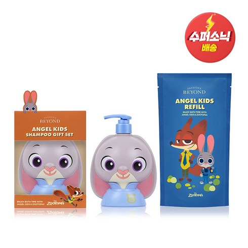 비욘드 엔젤 키즈 샴푸 기획 (주토피아 에디션) 500ml 리필 증정, 단품