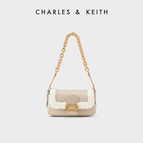 2024년 가성비 최고 찰스앤키스 뽀글이 - 찰스앤키스 CHARLES&KEITH CK2-20671431 메탈 장식 체인 숄더백 (뽀글이 가방)