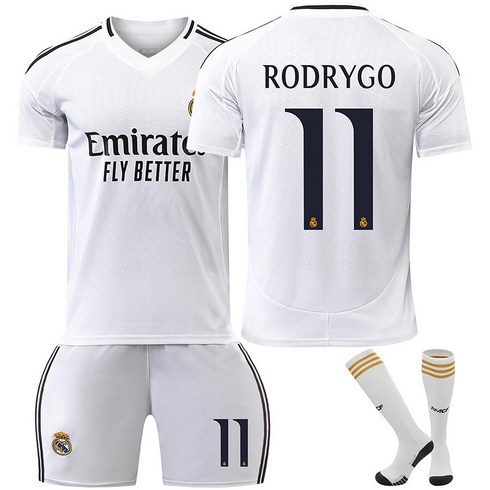 레알 마드리드 24-25시즌 홈팀 유니폼 축구복 상하의 세트+양말