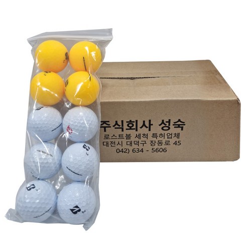 브릿지스톤골프공 - 브릿지스톤 화이트 칼라 랜덤 혼합 30EA, 랜덤 발송, 30개입, 1개