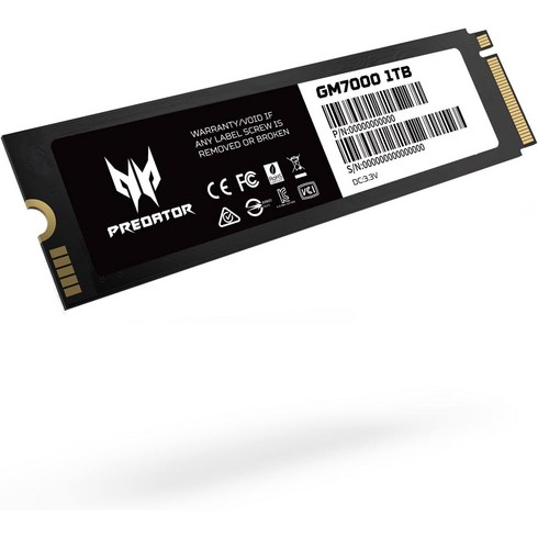 ACER PREDATOR 노트북 [세금포함] [정품] GM7000 1TB NVMe Gen4 게이밍 SSD 솔리드 스테이트 드라이브[세금포함] [정품] M.2 2280 Up to