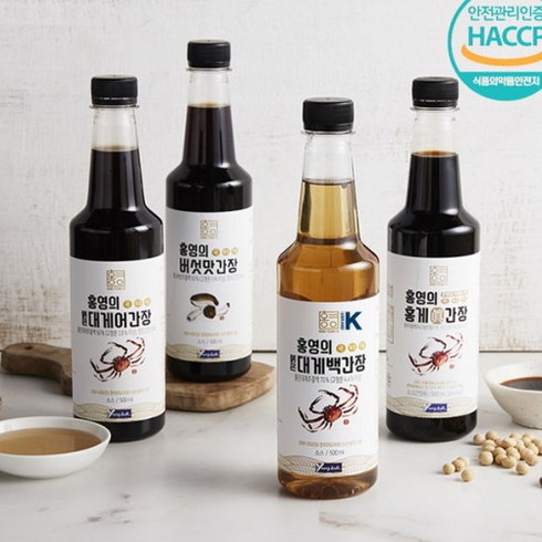 서광복 대게맛간장 500ml x5병  버섯맛간장 500ml x1병  총  6병 - 홍영의 붉은대게 버섯맛간장 500ml(선물포장X), 500ml, 1개