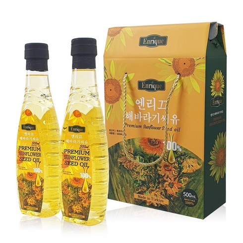 엔리끄 프리미엄 해바라기씨유 선물세트 (페트병) 500mlX2P, 2개, 500ml