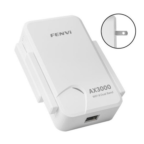 FENVI 와이파이 증폭기 - FENVI 기가비트 무선 리피터 듀얼 밴드 2.4/5Ghz 신호 고이득 안테나 4 개 장거리 증폭기 WIFI6 AX3000, 1개