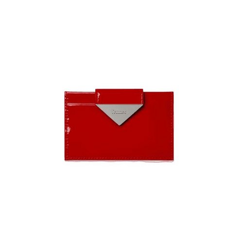 페넥지갑 - 정품인증- 페넥 TRIANGLE BRIDGE CARD HOLDER - CHERRY RED141956