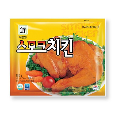 [사조대림] [대림냉장] 스모크치킨 180g x12팩 /훈제/치킨/닭다리, 12개