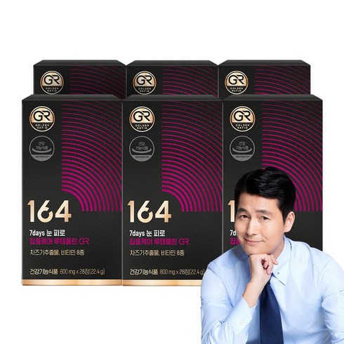 뉴트리원 7days 눈 피로 집중케어 루테올린 GR 눈피로도 개선 차즈기 추출물 특허받은 개별인정형 원료, 28정, 6박스