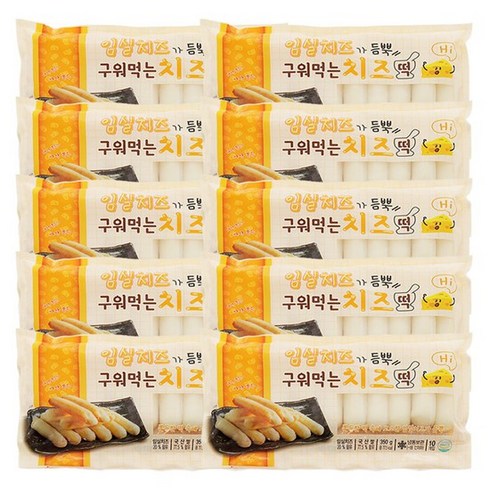 구워먹는 치즈떡 - [맛떡] 임실치즈 가득 구워먹는 치즈떡, 350g, 10개