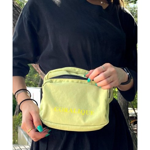코랄리크 와샤블 더블포켓 힙백 CO CB21502, WN