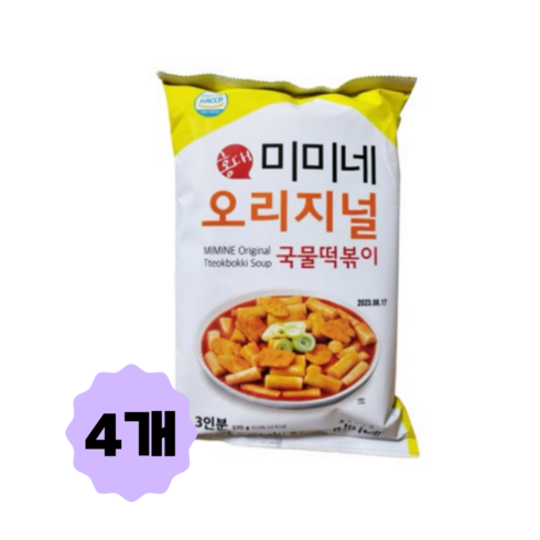 미미네 오리지널 국물떡볶이 570g x 4봉 (총12인분), 4개