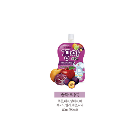 아이배냇 끙아 과일야채주스 80ml, 씨, 30개