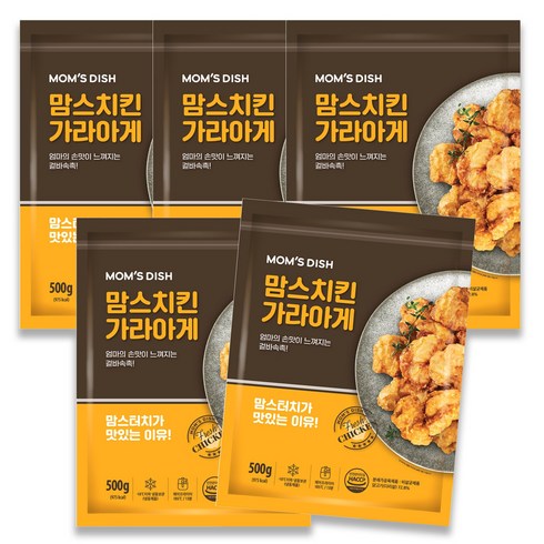 맘스터치 - 맘스터치 치킨가라아게 닭다리살 순살치킨, 500g, 5개