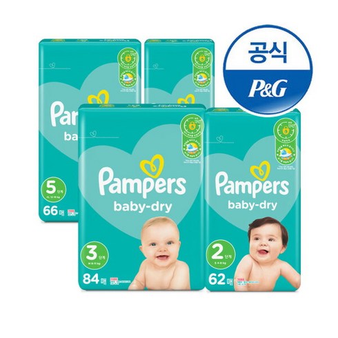 팸퍼스베이비드라이2단계 - [팸퍼스] 베이비드라이 밴드 2/3/4/5/6단계 1박스 기저귀, 팸퍼스:2단계 186매 1박스
