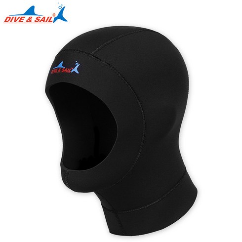 DIVE&SAIL 고급형 신소재 다이빙 네오프렌 캡 3mm, 블랙