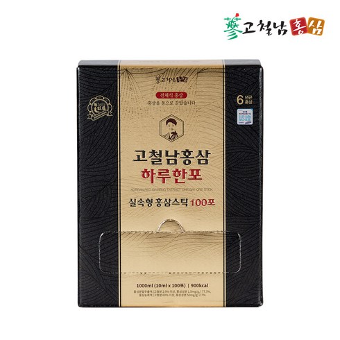 x 12박스  - 고철남홍삼 짜먹는 전체식 홍삼스틱 하루한포 실속형 100포 x 12박스, 10ml, 12개