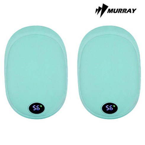 2023년 가성비 최고 머레이 led파스텔손난로 - 머레이 LED 파스텔 손난로 보조배터리 USB 충전식, 블루 1+1