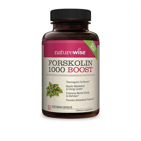 NatureWise Forskolin 1000 Boost 네이처와이즈 포스콜린 부스트 60베지캡슐, 1개, 60개