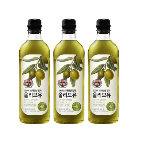 CJ제일제당 백설 올리브유 900ml 3개, 상세페이지 참조, 상세페이지 참조