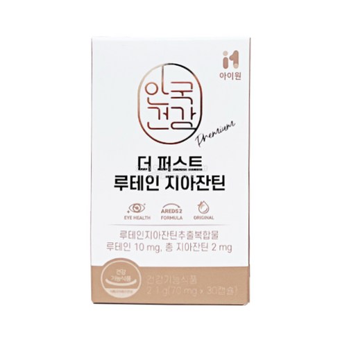 안국건강 더퍼스트 루테인지아잔틴 70mg X 30캡슐 1통, 1개